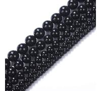 Pierre d'agate noire naturelle de 10mm perles rondes lâches pierre de guérison énergétique pour la fabrication de bijoux DIY 1 fil de 15"