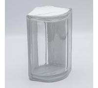 Pierre d'angle en verre de base, transparente, 10,5 x 19 x 8 cm