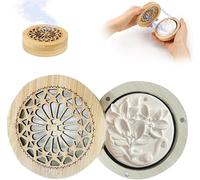 Pierre D'aromathérapie Pierre D'huile Essentielle Pierre Diffuseur Avec Boîte À Parfum En Bois Fleur En Plâtre Diffuseur Huile Essentielle Parfum D'ambiance Et Senteurs Maison