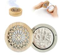 Pierre D'aromathérapie Pierre D'huile Essentielle Pierre Diffuseur avec Boîte à Parfum en Bois Fleur en Plâtre Diffuseur Huile Essentielle Parfum D’Ambiance Et Senteurs Maison