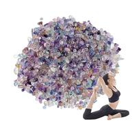 Pierre de brute - Gravier de fluorite de couleur naturelle | Pierres décoratives naturelles brutes et brutes pour la méditation, pierre décorative portable multifonctionnelle pour la maison