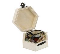 Pierre de Chakra Naturelle en Cristal et Bois, Coffret Présent