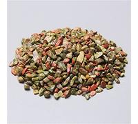 Pierre de cristal naturelle, 50 g/lot de 3 à 5 mm de cristal de quartz malachite naturel, gravier poli, spécimen naturel for aquarium, pierre bleue EN8(Unakite)