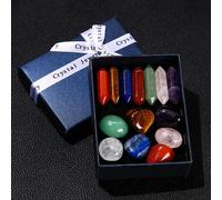 Pierre de cristal naturelle sept couleurs, colonne hexagonale à une pointe, spécimen de minerai, pendentif d'ornement pour hommes et femmes, bijoux de chambre, cadeau