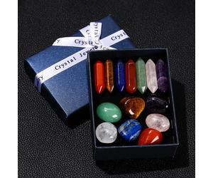 Pierre de cristal naturelle sept couleurs, colonne hexagonale à une pointe, spécimen de minerai, pendentif d'ornement pour hommes et femmes, bijoux de chambre, cadeau