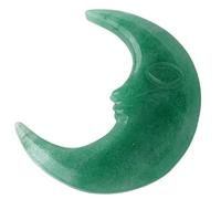 Pierre de cristal pour la méditation, pierres de cristal d'énergie | Ornement en cristal de lune sculpté à la main | Pierre de cristal artisanale, pierre de cristal à collectionner pour l'art