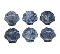 Pierre de cristal sculptée naturelle en forme de coquillage - Décoration d'intérieur scintillante à faire soi-même, spécimen minéral halo, cadeau unique pour la décoration de la maison, 1 pièce