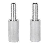 Pierre de Diffusion en Acier Inoxydable, 2Pcs 0.5μm Oxygénation Diffusion Pierre, Diffuseur Aérateur Avec Barbe de Diamètre Extérieur de 1/4 Pouce, Accessoires de Brassage Maison