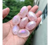 Pierre De Guérison Reiki En Cristal Naturel Pour La Décoration Intérieure,Quartz Rose,Agate,Roulement,Roche De Charbon,Plantes,Poisson Précieux,Aquarium,Bricolage - Type Aura Rose Quartz-50g 2-4pcs