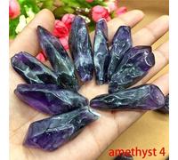 Pierre De Guérison Reiki En Cristal Naturel,Quartz Rose,Charbon,Fluorite,Alanding Yst,Forme Irrégulière,Naprock,Spécimen,Décoration D'intérieur - Type Amethyst 4-Wgt About 100g