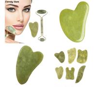 Pierre De Jade Naturelle, Corne De Veau, Planche De Guasha, Outil De Massage, Thérapie Spa Gua Sha, Masseur, Soins Du Corps, Planche À Gratter