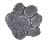 Pierre de Jardin Commémorative pour Animaux de Compagnie, Empreinte de Patte de Chien Pierre Commémorative DIY Lettrage Dog Grave Marker Outdoor Lawn Patio Pet Monument, Dog (Gris roche)