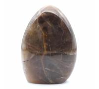 Pierre de Lune Noire de 420 grammes et 110 millimètres, Minéral Microcline de Madagascar, Pierre Non traitée, Pièce Exclusive, Ornement minéral, Minéral de vitalité