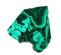 Pierre de malachite - Tranches de malachite brute, malachite naturelle polie | Cristaux naturels de malachite brute, pierres précieuses pour loisirs créatifs, accessoires de méditation, pierre pour