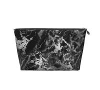 Pierre de marbre Gris Graphite argenté Noir, Trousse de Toilette Trousse de Maquillage Sac à cosmétiques Trousse de Toilette de Voyage Portable