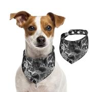 Pierre de marbre Noir, Argent, Graphite et Gris,Bandanas pour Chien, écharpe en Coton, Bavoirs réglables pour Animaux de Compagnie,M