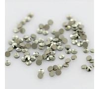 Pierre de marcassite en vrac à dos plat de forme ronde pour bijoux en gros pierres naturelles 0.9~2mm-1.2mm (1000 pièces)