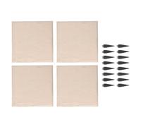 Pierre de marche décorative avec piquets d’ancrage, pierre de chemin de jardin en résine de polypropylène résistante aux intempéries pour pelouse et usage extérieur, (Beige)