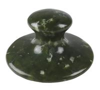 Pierre de massage en jade, outil Gua Sha chaud en jade pour le visage et le corps entier, rouleau de jade de massage relaxant, design vert foncé, outil de spa rond et lisse