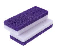 Pierre de Pied Exfoliante Double Face en PU 2 Pièces pour Talons | Deux Niveaux de Grain, Prise Confortable, Surface Rugueuse, Usage Bain, Teintes Pourpre et Bleu