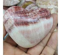 Pierre de porc en Calcite tricolore naturelle, 200g, cœur en cristal, adapté à la maison, 1 pièce, PEIQIYIN Pierre de cristal Reiki