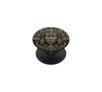 Pierre de prêtre Serpent Maya Relique Antique Temple Art PopSockets PopGrip Adhésif