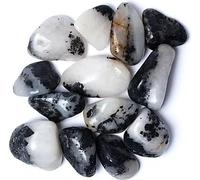 Pierre de quartz tourmaline de qualité A -- ±500g ; ±3-4cm