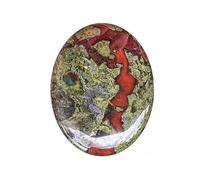 Pierre de sang de dragon palmier, pierres de préoccupation, pierre de préoccupation naturelle ovale, pierre naturelle, pierre ovale pour équilibrer Reiki, thérapie (pierre sang de dragon, 70-80