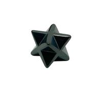 Pierre de shungite Merkaba Étoile sacrée - Cube de métatron en cristal Merkaba - Protection Sacrée Méditation Générateur d'énergie Guérison Chakra (30 x 30 mm), Noir, 16*16mm, Acétate, Pas de pierre