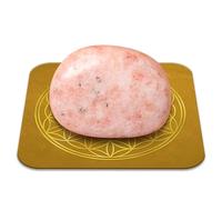 Pierre de Soleil Bien-être Polie 2-3 cm Premium | Joie de vivre, Confiance en soi, Vitalité | Fleur de Vie incluse | Guide Pratique & Méditation Offerts | Cadeau Zen Spirituel | 1 unité
