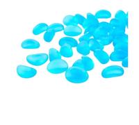 pierre decorative aquarium Galets de verre transparents for Aquarium, 100/200/500g, galets colorés, accessoires d'aquarium, décoration de la maison(Light blue,500g)
