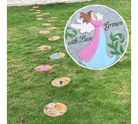 Pierre décorative circulaire vibrante for jardin, décoration d'intérieur dimensionnelle ou pavés for arrière-cour(Style1,3PCS)