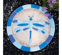 Pierre décorative exquise for chemin avec motif soleil, papillon, fleur, libellule, décoration d'aménagement paysager for jardin/allée(Dragonfly)