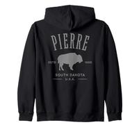 Pierre du Sud Dakota USA Bison Design Souvenir Sweat à Capuche