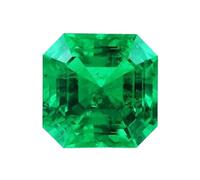 Pierre émeraude taille Asscher de 1 à 16 carats avec inclusions d'aspect naturel Pierre précieuse en vrac pour un matériau de bijoux de style authentique, 15x15mm-About-16ct, Moissanite