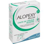 Pierre Fabre Alopexy 2% Minoxidil Perte De Cheveux Modérée Flacons 3x60ml
