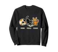 Pierre Feuille Ciseaux Humour Drôles Chats Sweatshirt