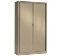 Pierre Henry Armoire A Rideaux H198 cm x L120 cm x P43 cm 4 tablettes Coloris Beige RAL 1015