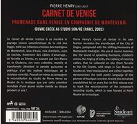 Pierre Henry: Carnet De Venise by Henry, Pierre [Audio CD] NEUF