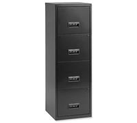 Classeur monobloc 4 tiroirs - noir - noir -