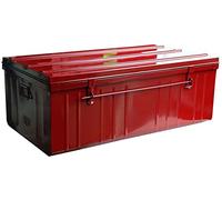 Pierre Henry Malle de rangement en métal rouge 225 litres, Style: Trunk/Chest, Type: Boîte de rangement, Taille: 110 cm x 59 cm x 43 cm