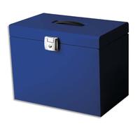 PIERRE HENRY Valise de classement en métal. Livrée avec 5 dossiers.Dim:36,5x28x22 cm.Coloris Bleu distant