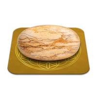 Pierre Jaspe Paysage Polie 3-4 cm Qualité Premium | Ancrage, Créativité, Stabilité | Fleur de Vie incluse | Guide Pratique & Méditation Offerts | Cadeau Zen Bien-être | 1 unité