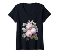 Pierre Joseph Redoute Rose Peinture pour jardinier T-Shirt avec Col en V