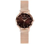 Pierre Lannier Montre Multiples Quartz Cadran chocolat Acier inoxydable Doré-rose 14mm