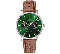 Pierre Lannier - Chronographe Essential - Quartz Mouvement de Montre - Epaisseur du boîtier: 8.85 mm - Largeur du boîtier: 40.5 mm - Acier Inoxydable - Vert - 5 ATM