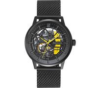 Pierre Lannier Montre automatique Paddock 338A449 - Cadran squelette, acier inox. 43 mm, noir, 5 ATM