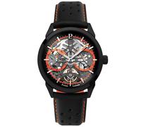 Montre Homme MONARCK Noir Cadran Noir Bracelet Cuir Noir 22 MM