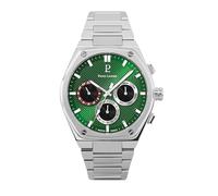 Pierre Lannier Montre Homme COPILOTE Argenté Cadran Vert Bracelet Acier Argenté 24 MM