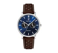 Pierre Lannier - Chronographe Essential - Quartz Mouvement de Montre - Epaisseur du boîtier: 8.85 mm - Largeur du boîtier: 40.5 mm - Acier Inoxydable - Bleu - 5 ATM